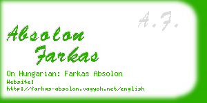 absolon farkas business card